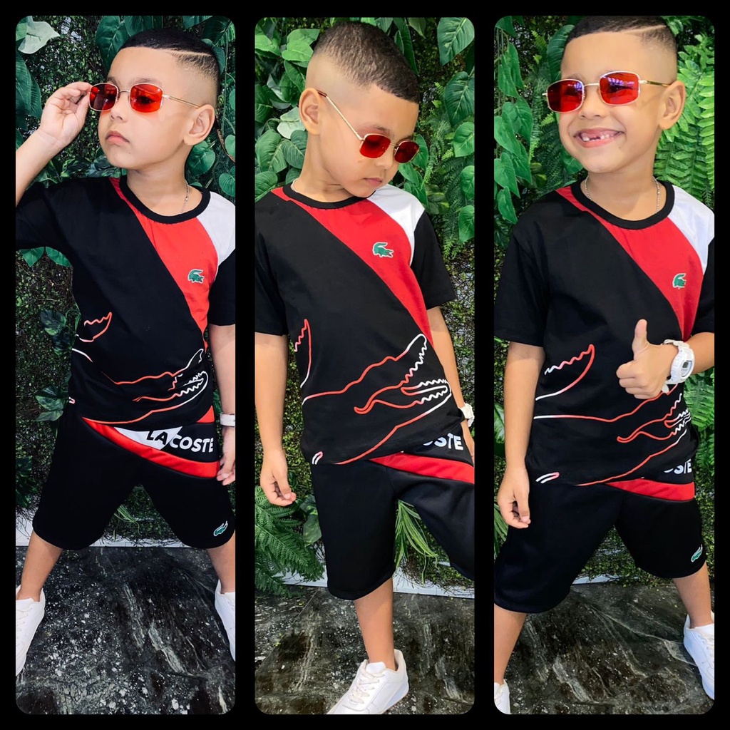 Conjunto Menino 10 Anos Camiseta E Short Roupa De Criança