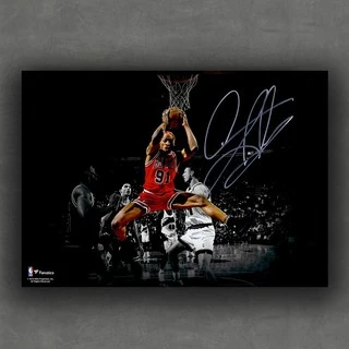 Poster Dennis Rodman, Chicago Bulls, Basquete, Placa Decorativa 30x20cm Mdf