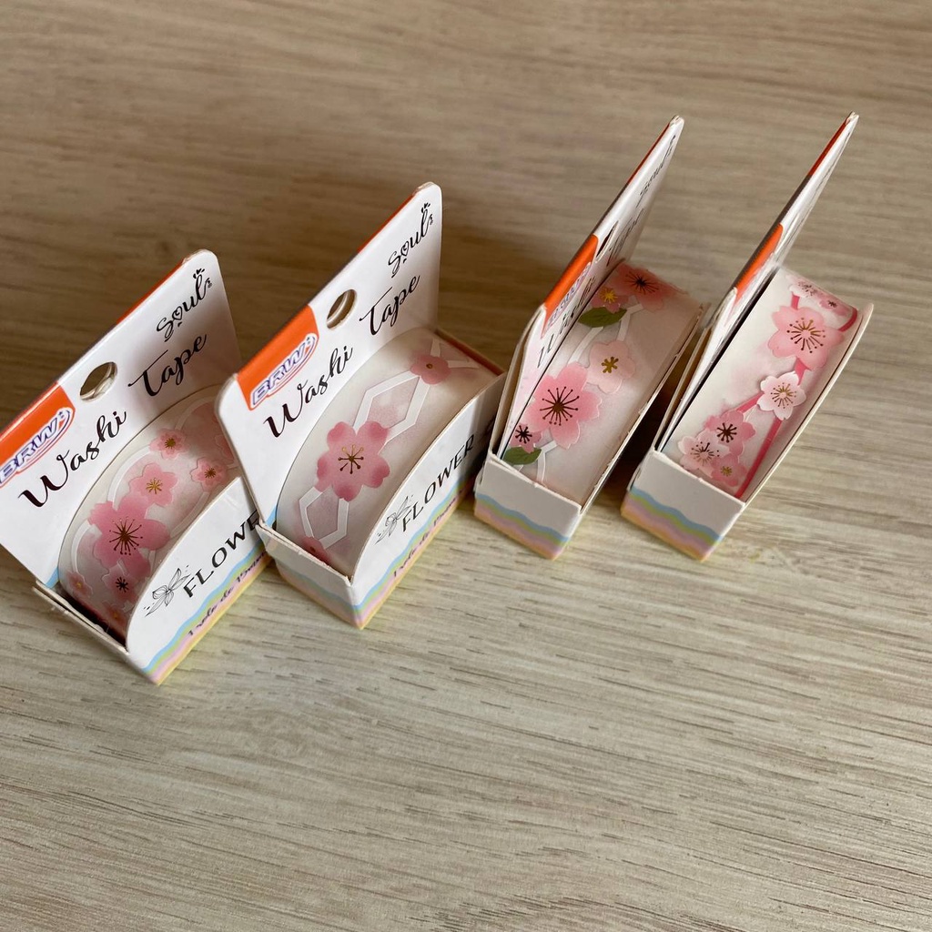Washi Tape Flower Vazada BRW 1 unidade Flores Rosas, Florida