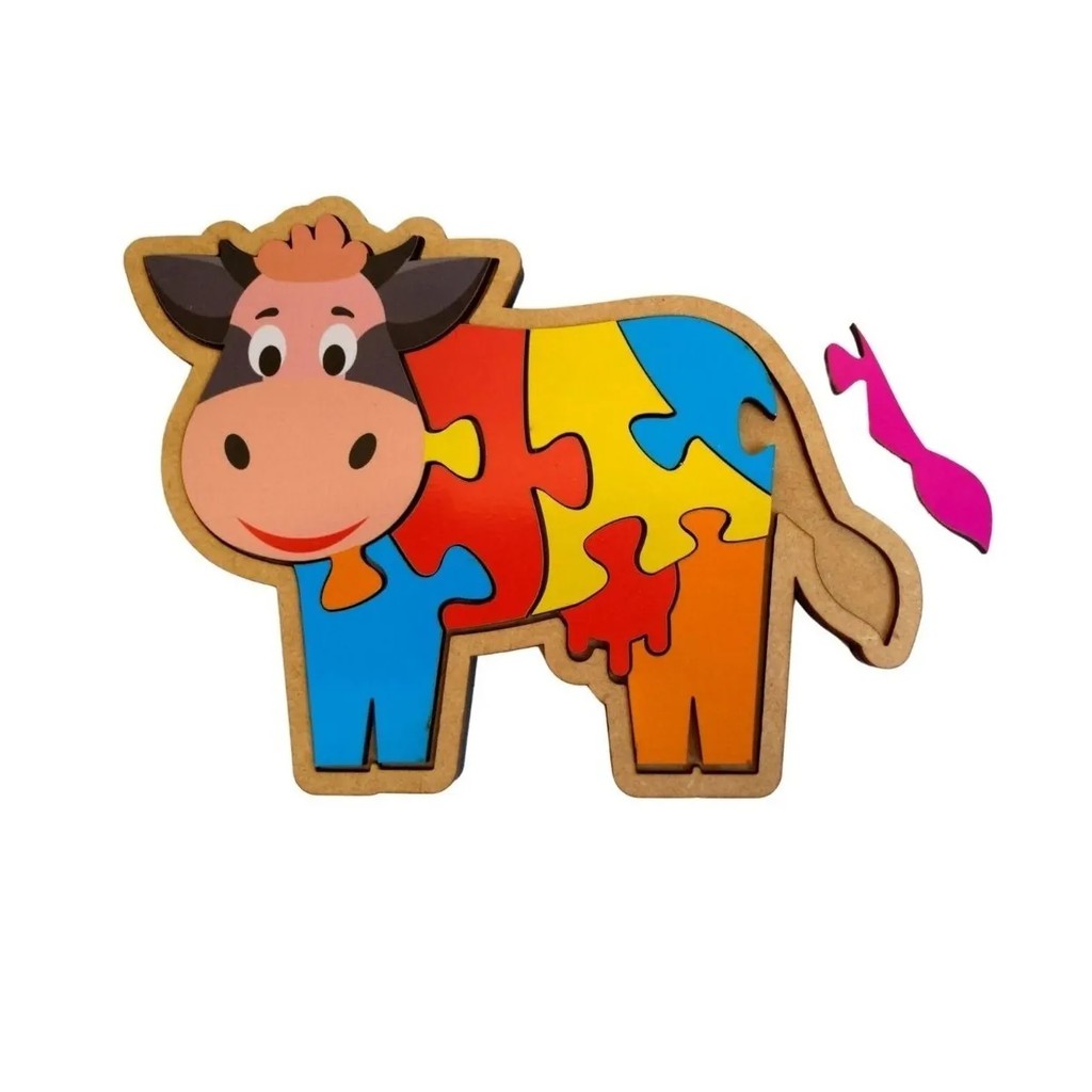 Quebra-Cabeça, Vaca, Maninho Brinquedos