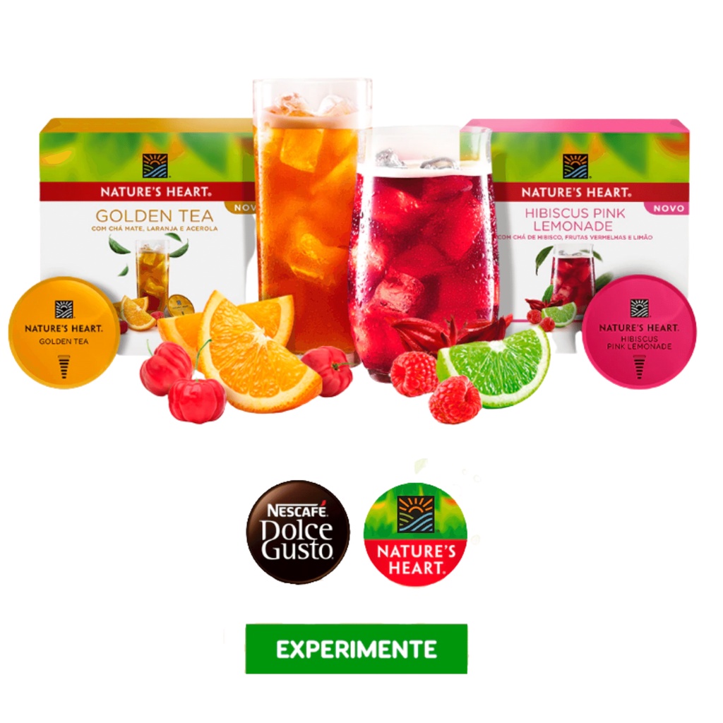 Dolce Gusto Ch Hibiscus Pink Lemonade Golden Tea Kit 2 Caixas