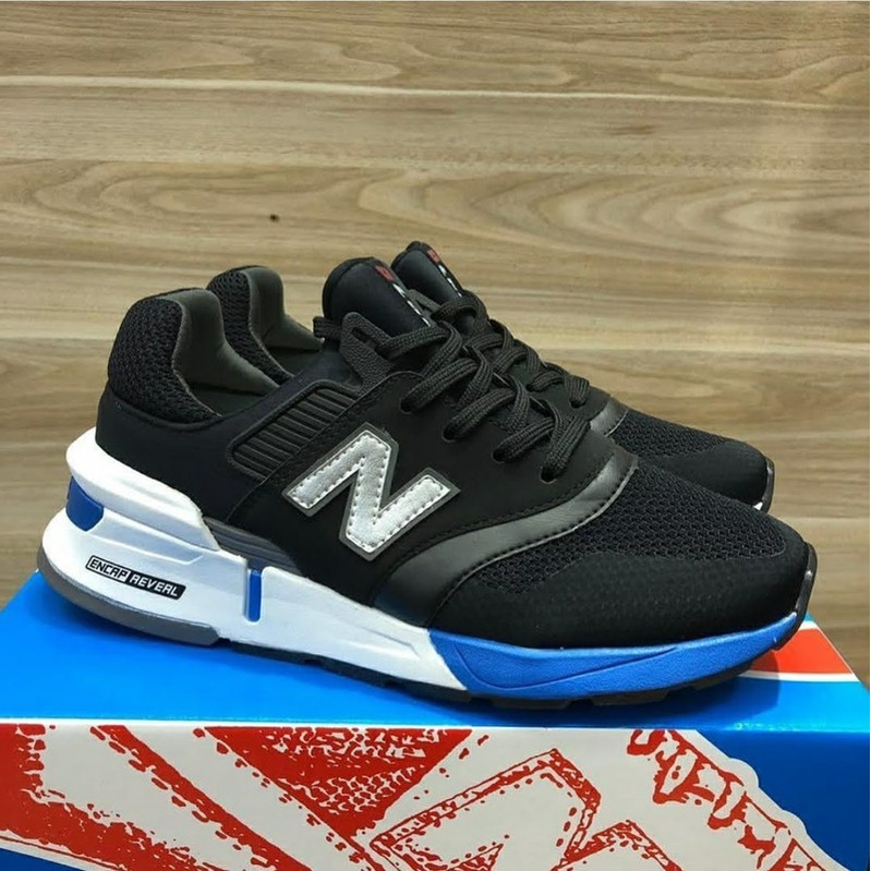 New balance azul preto sale