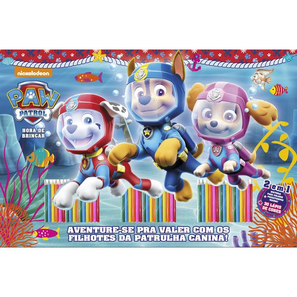 Livro de Atividades Patrulha Canina  Lister - Livro de Atividades - Paw  Patrol - Números em Inglês - 12 Folhas - 420 x 295 mm - Editora Online - Patrulha  Canina - Patrulha Canina