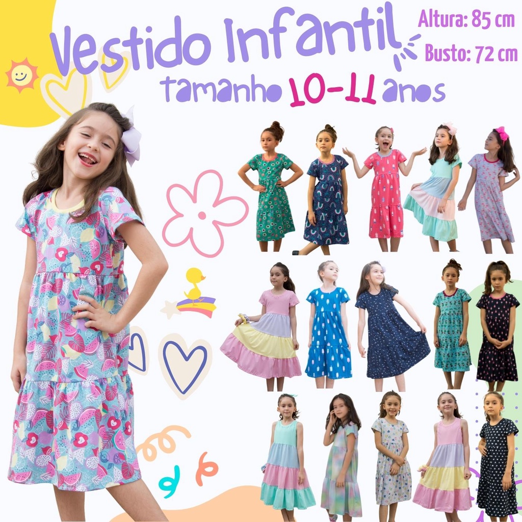 Vestido menina best sale 11 anos