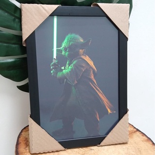 Quadro decorativo poster jogo baby yoda