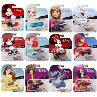 Hot Wheels Rodas Quentes 1 : 64 Personagens Disney Mickey Minnie Mouse Ariel Anna Elsa Capitão Gancho Timon Pluto Belle Balança Carro Brinquedo GCK28 AVYS