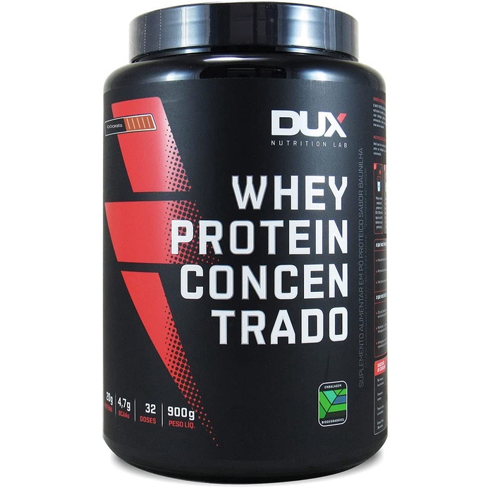 Whey Protein Concentrado Cookies Pote 900g – Dux Nutrition
