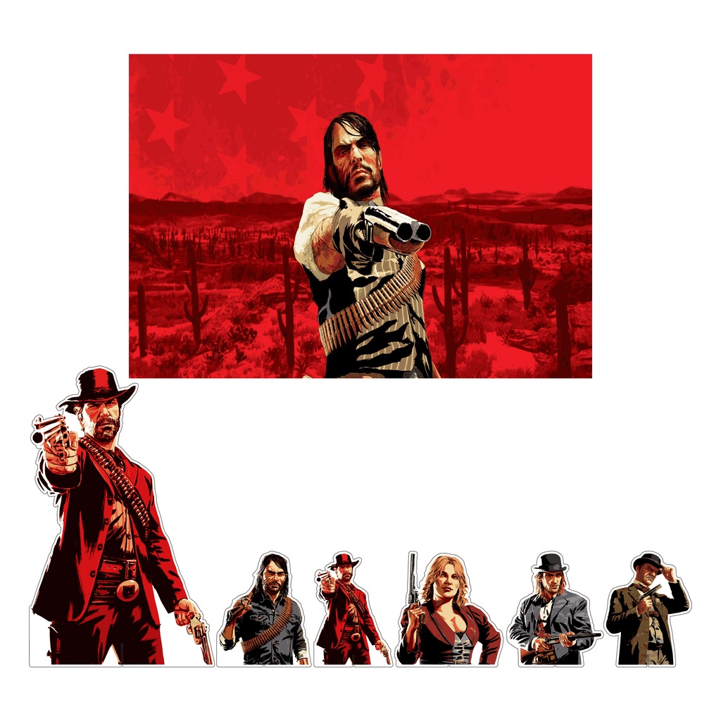 Mini Kit Display + Painel Festa Infantil Red Dead Redemption | Shopee ...