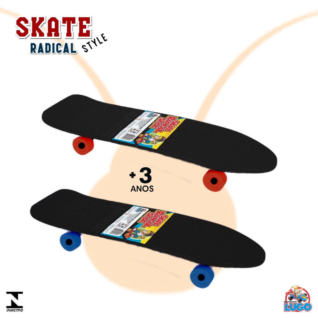 Skate Infantil Menino Radical Sk8 Montado Iniciante 49 Cm | Shopee Brasil
