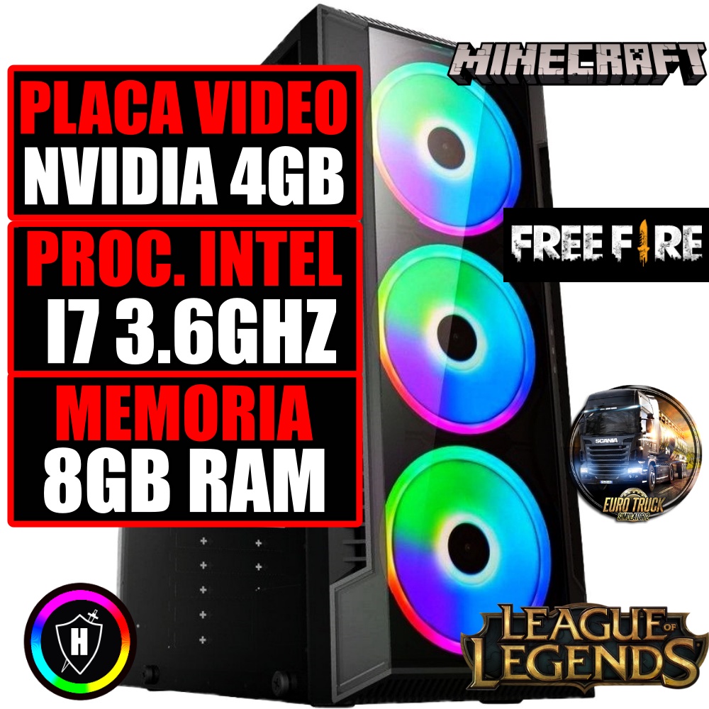 Pc gamer completo I3 / HD 320 GB / 4GB ram /230w - Imperiums