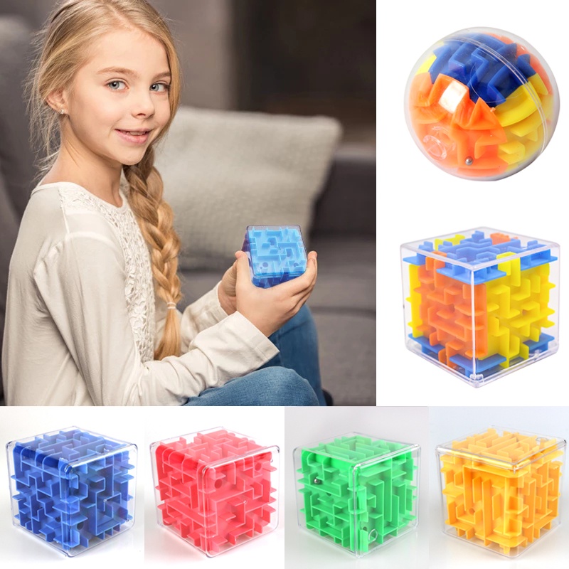 Puzzle 3D Labirinto Con Sfere Rotanti - Giocattolo Antistress E Di Logica Per Adulti E Ragazzi