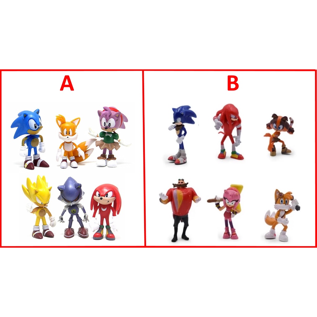 Turma do Sonic - bonecos de decoração