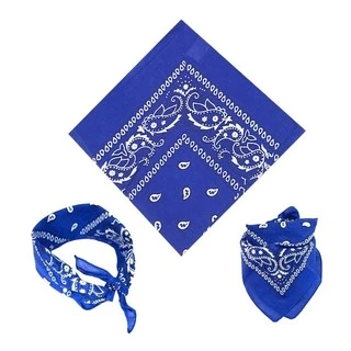 Bandana Rock Lenço Estampada Moda Adulto AZUL