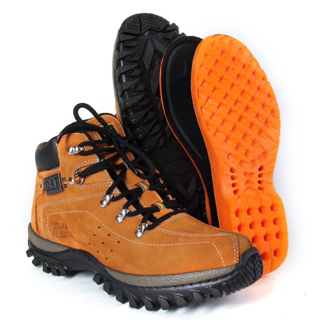 Bota Caterpillar Original Coturno em Couro Legitimo