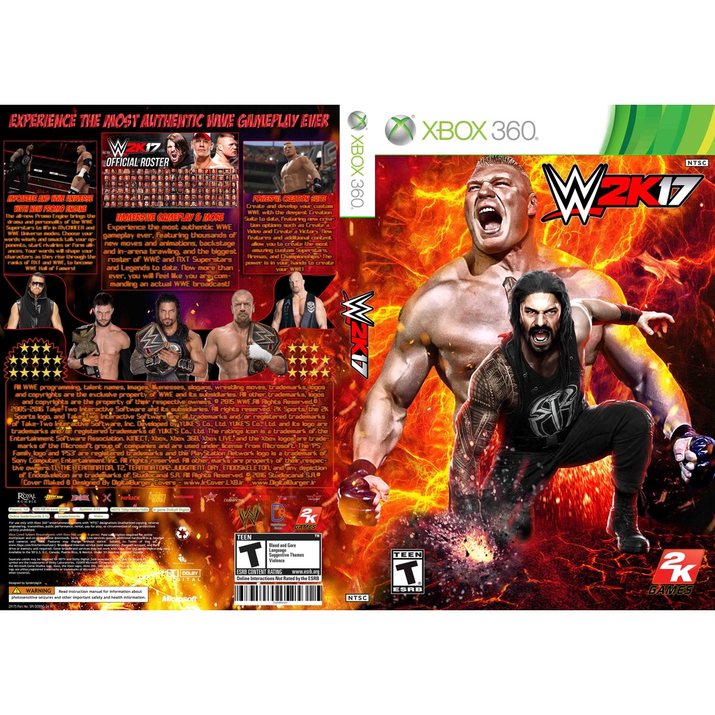 Luta: WWE 2K17 PACK JOGO + BRINDE (XBOX 360)