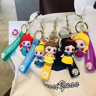 Bolsa De Neve Branca De Desenho Animado Pendurada Princesa Chaveiro De Carro Sereia Doll