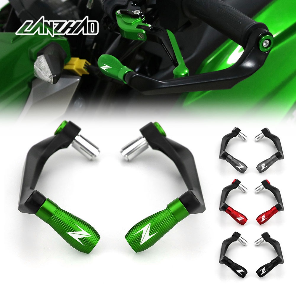 Rétroviseurs Moto Kawasaki Z900/Z400 2018-2023 - Rotatifs - Extrémités De Guidon - Verre HD - Noir