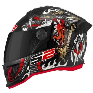 Capacete Fechado Feminino Masculino Pro Tork Moto Stealth Dragon Vis. Fumê Lançamento 