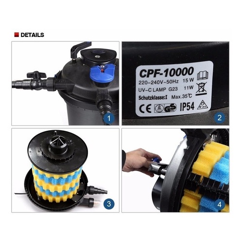 Filtro Pressurizado Para Lago Sunsun Modelo CPF-10000 Já com UV