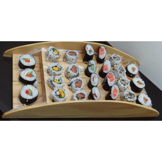 Jogo Jantar P/ Sushi 6 Peças Barca Comida Japonesa 2 Pessoas