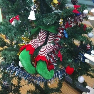 Pernas Para Arvore De Natal Duende Papai Noel Enfeite Natal