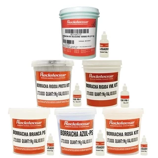 Kit TODAS As Borrachas De Silicone Para Moldes