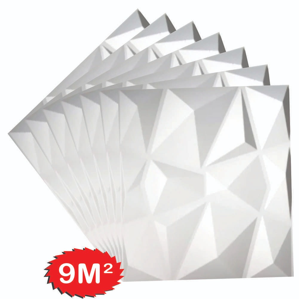 KIT 36 PLACAS 3D 50x50 cm PVC ***AUTO ADESIVA*** MODELO DIAMANTE ...