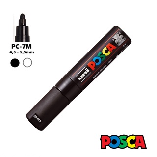 Caneta POSCA Marcador Multiuso PC-7M - Preto e Branco
