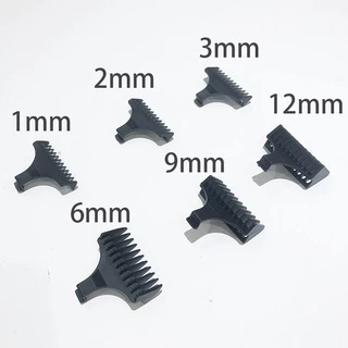 Kemei 0mm Aparador De Cabelo Limite Pente Universal Preto Guardas Guia De Corte Para KM-5027-1949 1 2 3 6 9 12mm