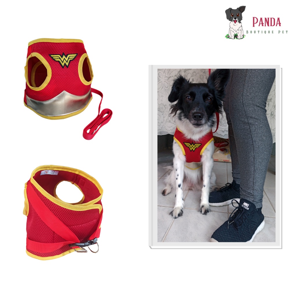Coleira para Cachorros Mulher Maravilha c/ TAG - PET CLOTHING