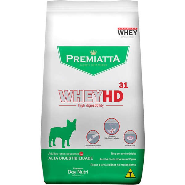 Ração Premiatta WHEY HD 6kg Alta Digestibilidade para Cães de Raças Pequenas com 4 a 10 Kg