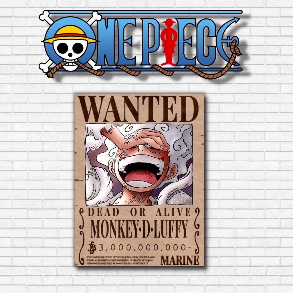 Camiseta Unissex Procurado Wanted Monkey D. Luffy Cartaz de