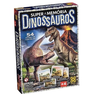 Jogo da Memória MDF - 60 peças (Dinossauro)
