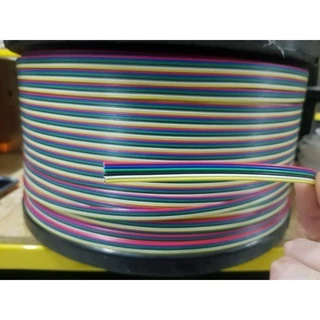 Cabo Flat 105G 300V Estanhado 6 Vias 22AWG (Vm/Az/Vd/Pr/Br/Am)