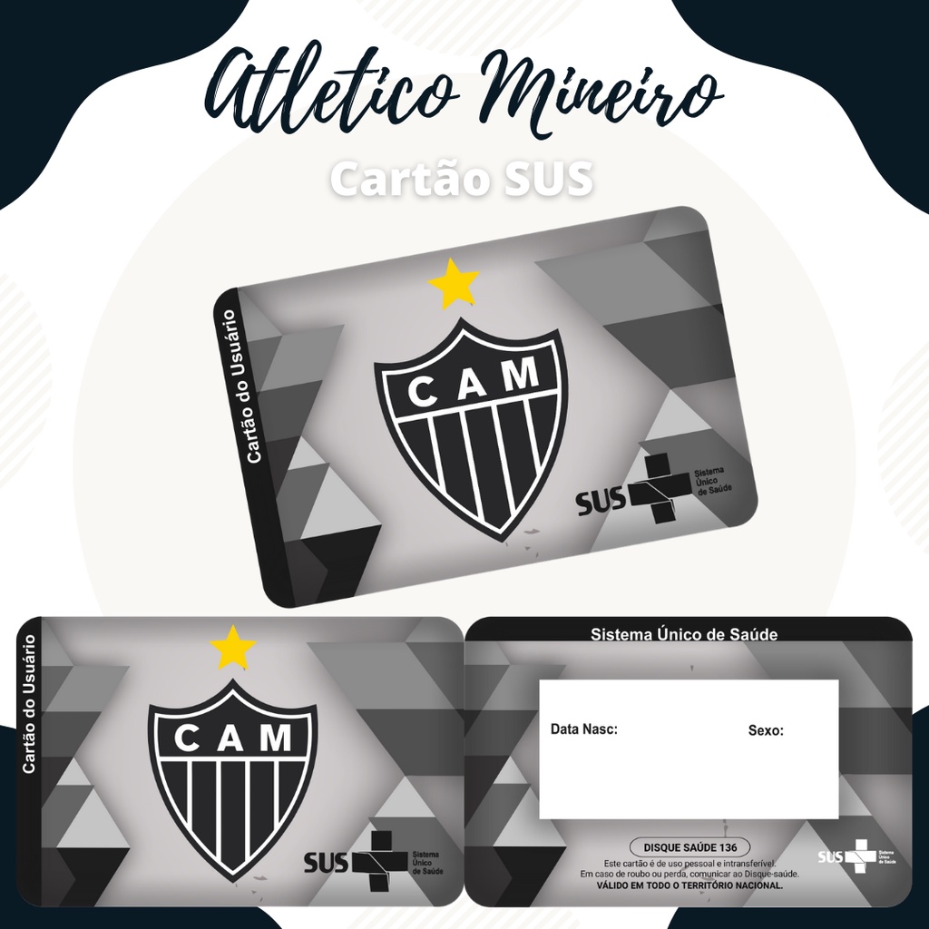 Cartão SUS Personalizado - ATLÉTICO MINEIRO | Shopee Brasil