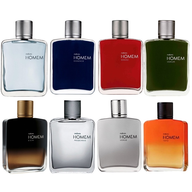 Linha de Perfumes Natura Homem (Tradicional, Sagaz, Dom, Tato, Essence, Verum, Verse) - 100ml