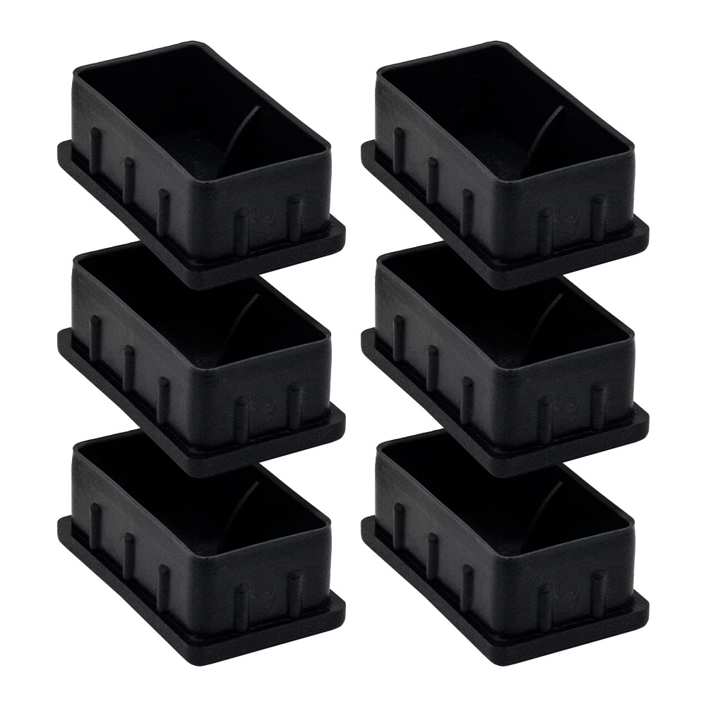 Ponteira Protetora Pe De Cadeira Tubo 50x30 Conjunto 6pc
