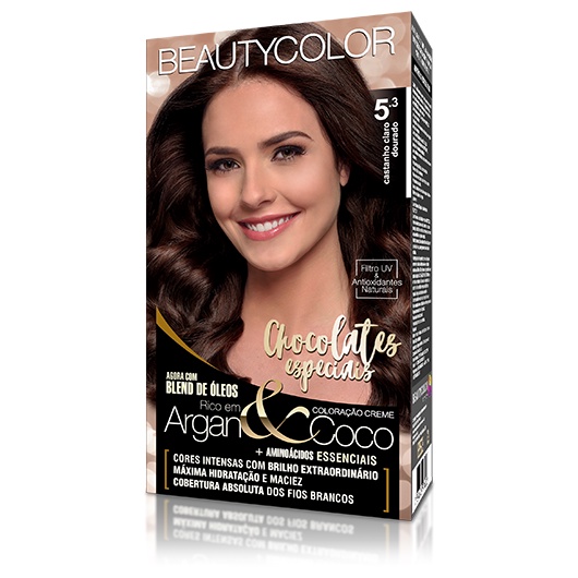 Coloração Beautycolor 5.3 Castanho Claro Dourado | Shopee Brasil