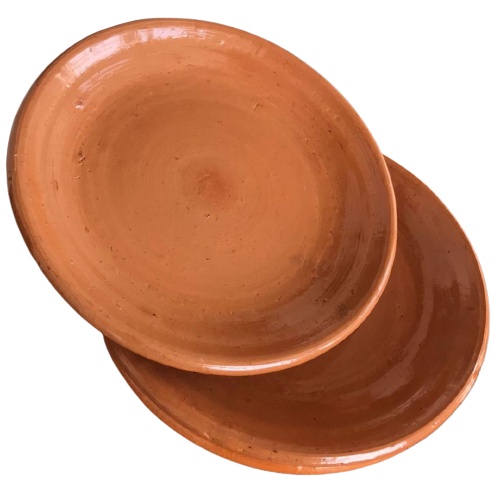 Kit 03 Prato de Barro raso para uso em geral recomendado ao cotidiano da cozinha