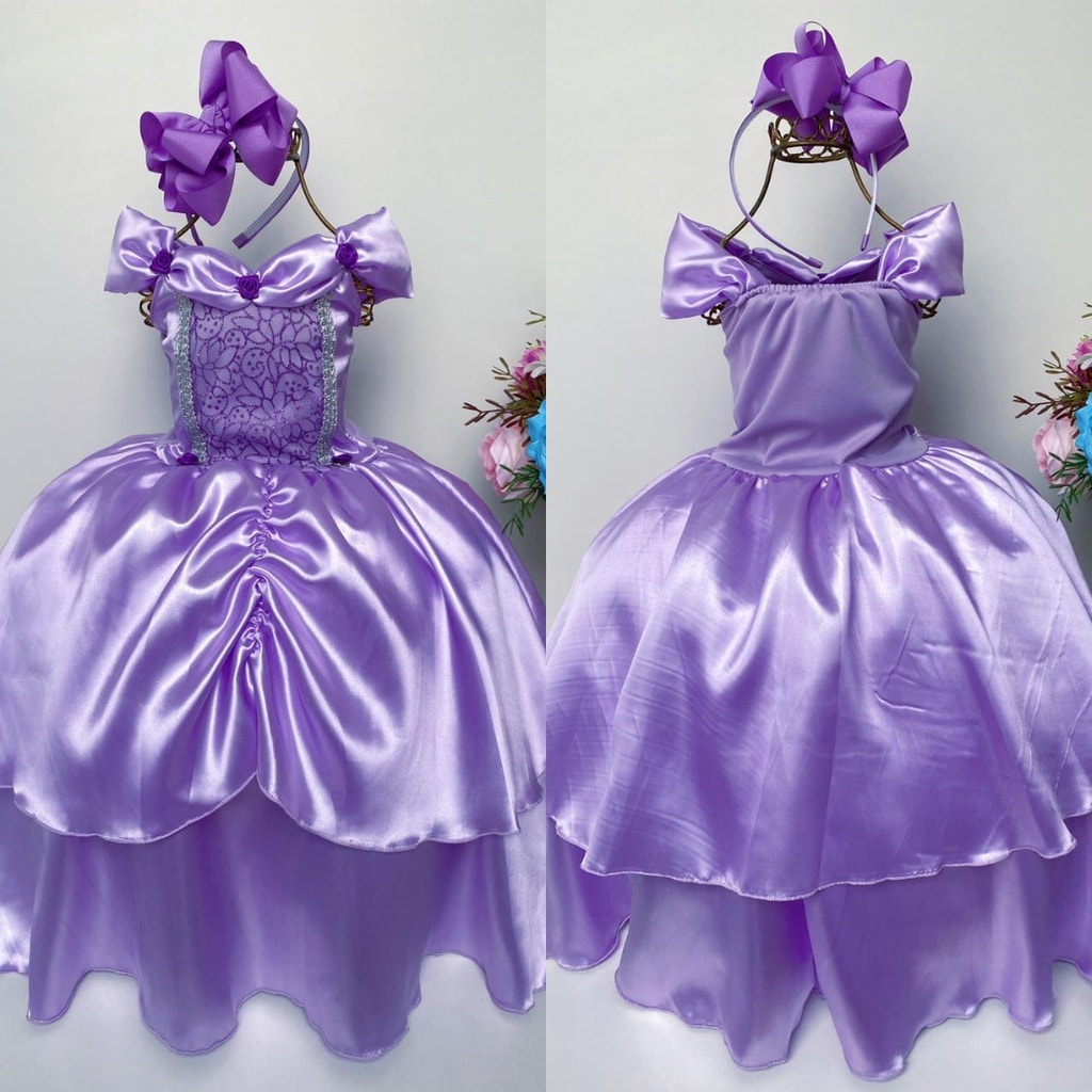 Vestido/fantasia Princesinha Sofia Luxo