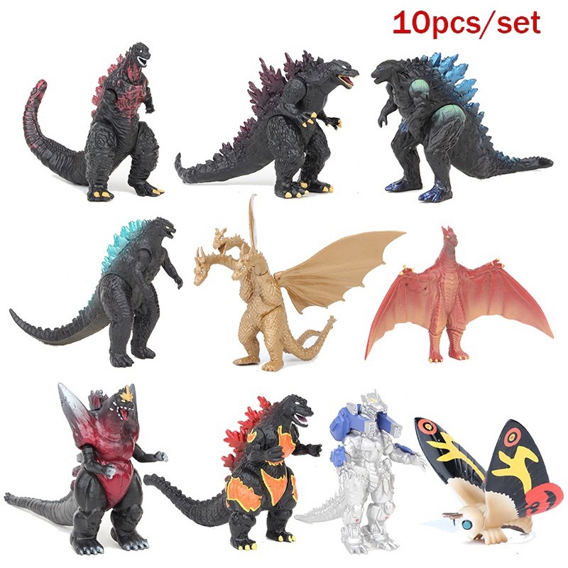 Boneco Godzilla Kaiju Miniaturas Articuláveis Godzila Figure 10 Bonecos ...