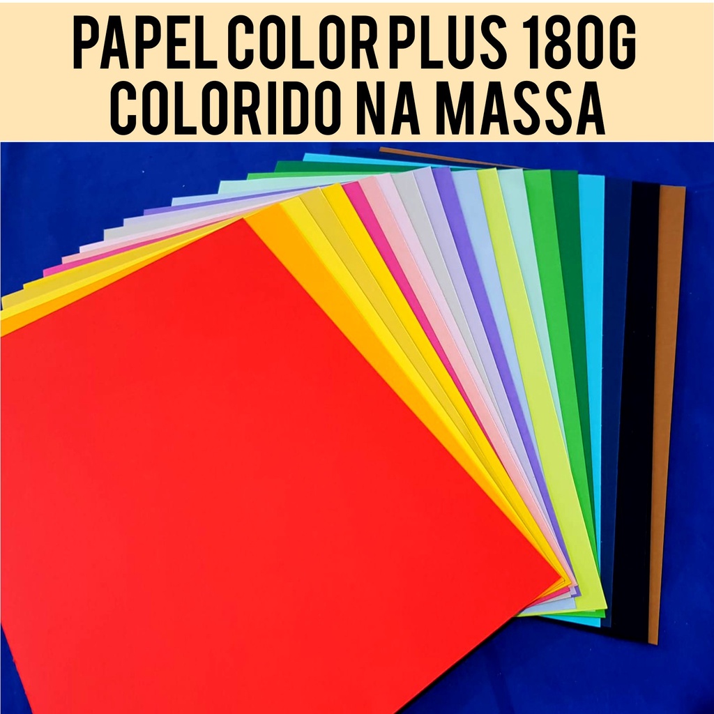 Papel Color Plus 180g Original Fedrigoni (15 Fls A4) Colorido na Massa ...