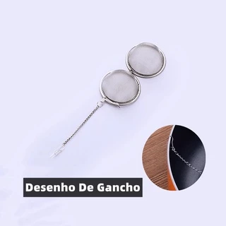 Mini Infusor De Chá E Ervas Inox Peneira Coador Corrente Bolinha