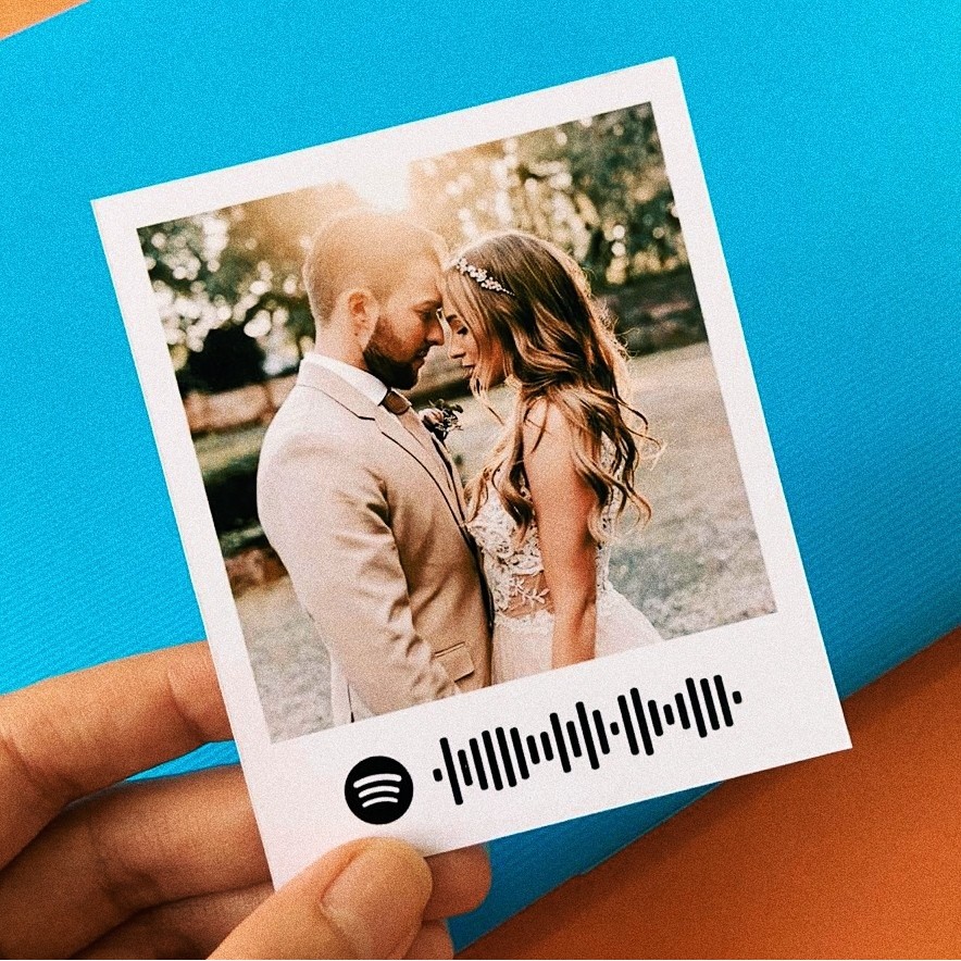Foto Polaroid + Spotify Code (Código Música do Spotify)