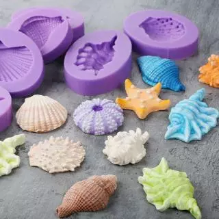 3D Mar Oceano Molde De Silicone Fondant De Chocolate Doces De Decoração Do Bolo Cozimento