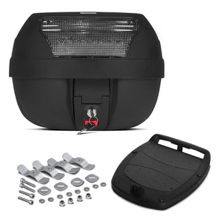 Baú Bauleto De Moto Motoboy 28 Litros Lente Cristal Pro Tork