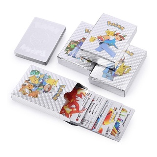 Cartas pokemon douradas pmgba japonesas, novo jogo de cartas charizard com  metal dourado, presente de brinquedo para crianças, 2021