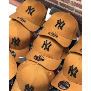 Boné Aba Curva NY New York Masculino e Feminino Marrom Caramelo com Preto