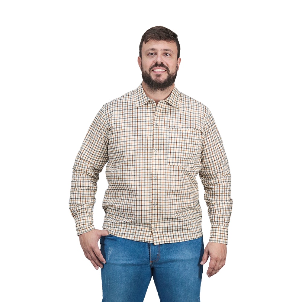 Camisa Xadrez Masculina Manga Longa