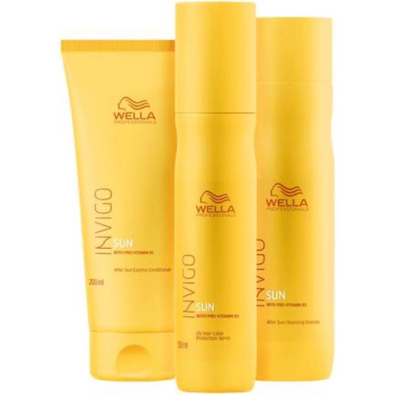 Kit Wella Invigo Sun Kit - Shampoo, Condicionador E Leave-in | Shopee ...